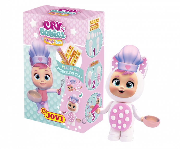 Набор для лепки JOVI Cry Babies Coney пластилин 2 цвета + аксессуары из картона Art. CB100