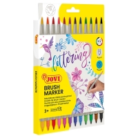 Маркеры-кисти JOVI Lettering двусторонние 12 цветов Art. 1312DP