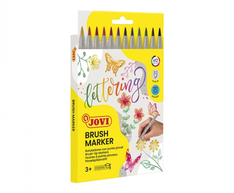 Маркеры-кисти JOVI Lettering 12 цветов Art. 1312