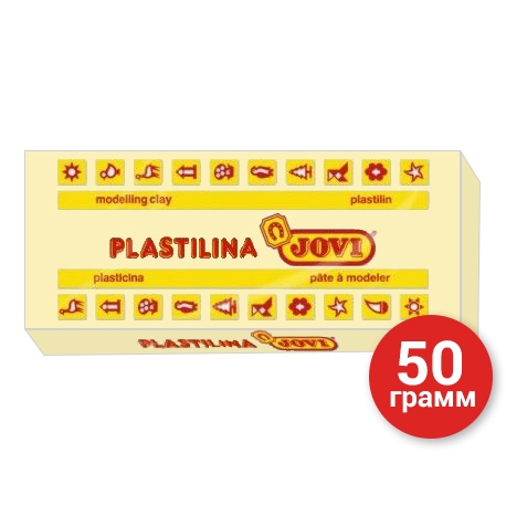 Пластилин JOVI пастельный желтый 50гр. Art. 7002P